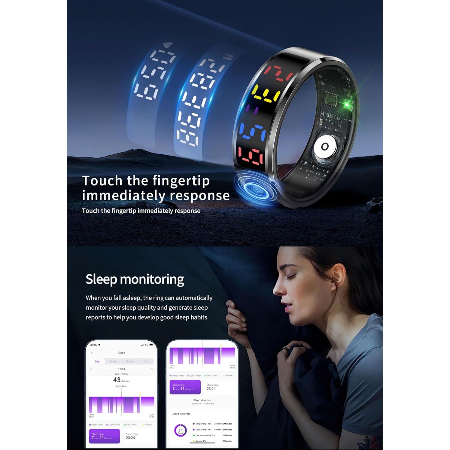 Anillo Inteligente R12 de Fitness Impermeable 5ATM - H12