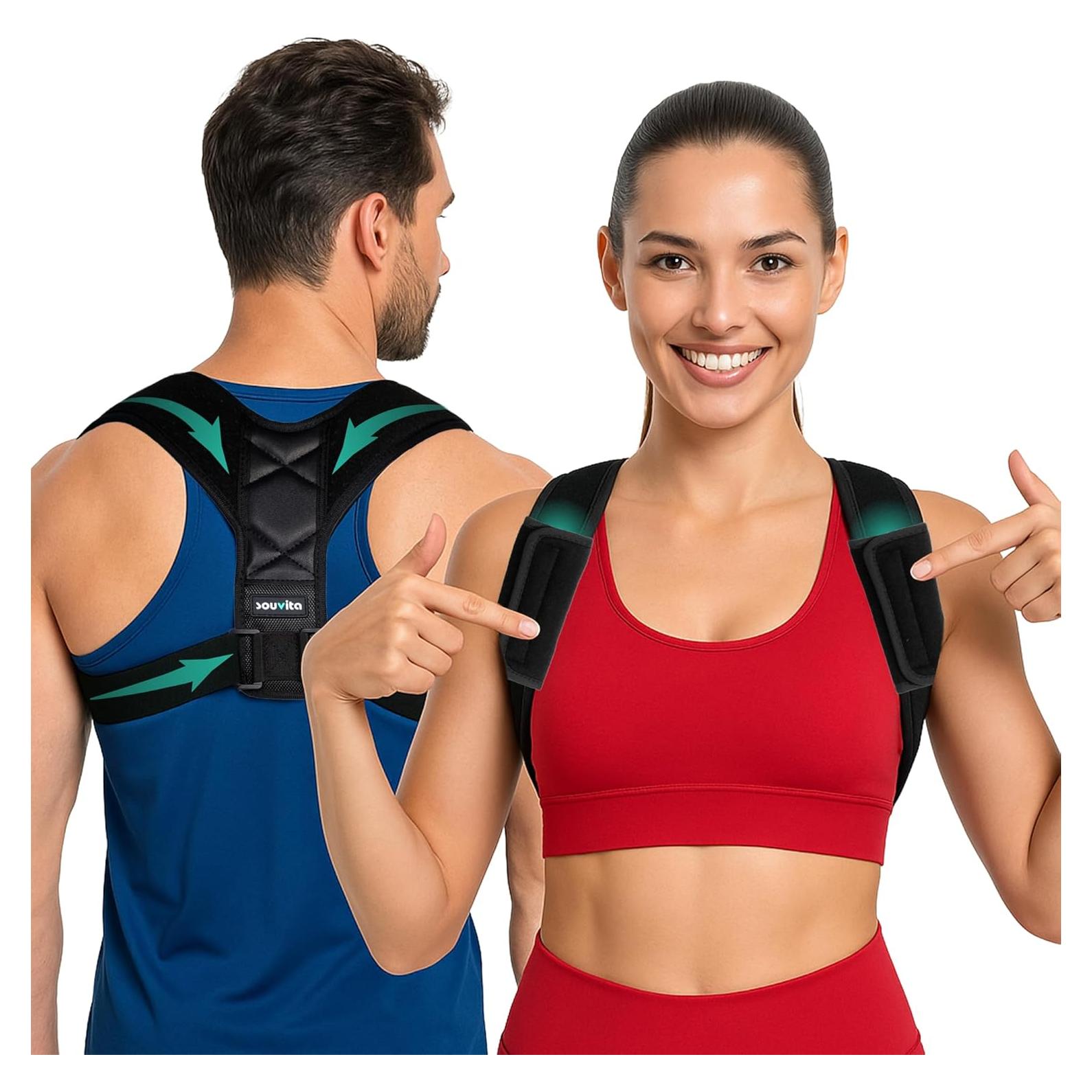 Corrector de Postura SOUVITA Ajustable para Hombres y Mujeres