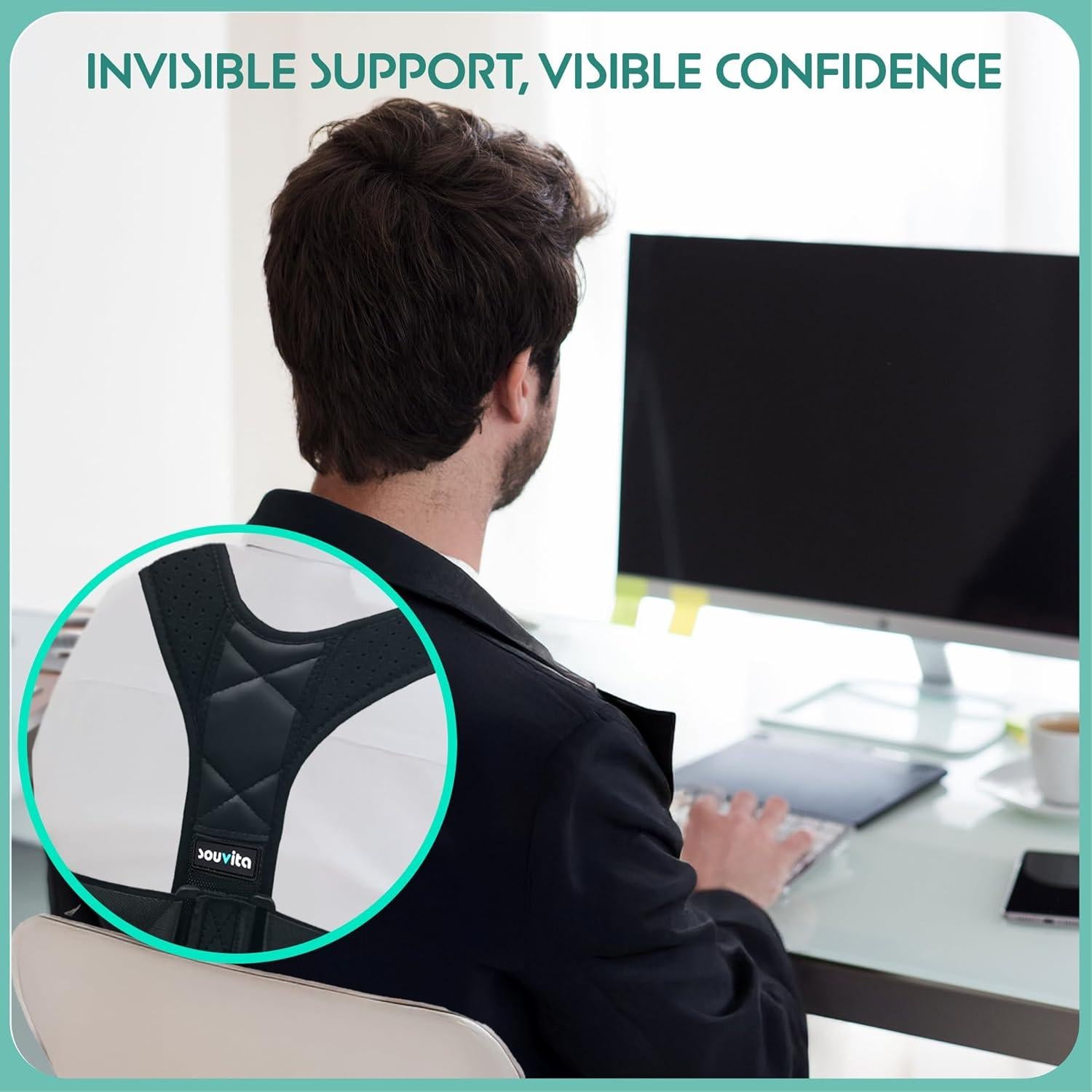 Corrector de Postura SOUVITA Ajustable para Hombres y Mujeres