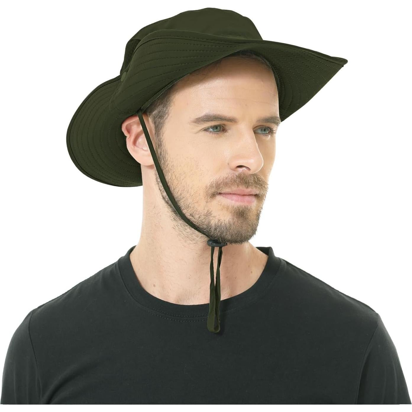 Sombrero de Sol UPF 50+ Boonie Bucket Verde Militar Unico