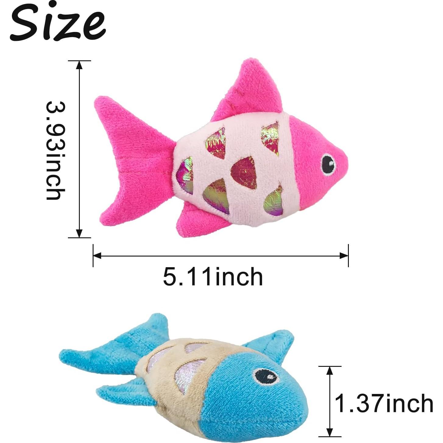 Juguetes Interactivos para Gatos Andiker 2pcs Pez Catnip