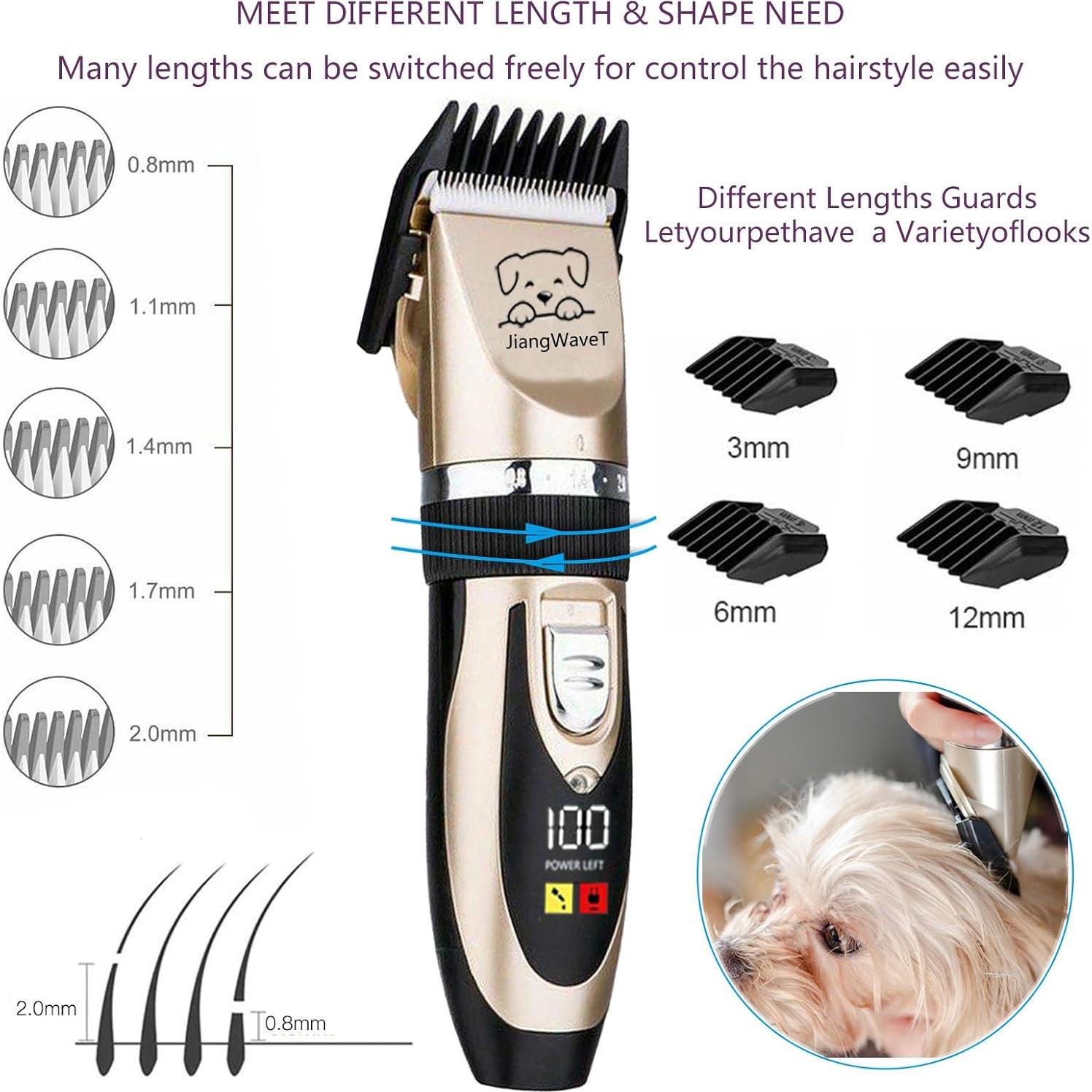 Recortadora de Pelo Inalámbrica JiangWaveT para Perros y Gatos