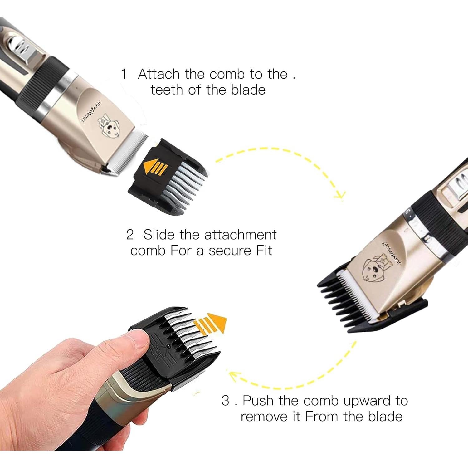 Recortadora de Pelo Inalámbrica JiangWaveT para Perros y Gatos