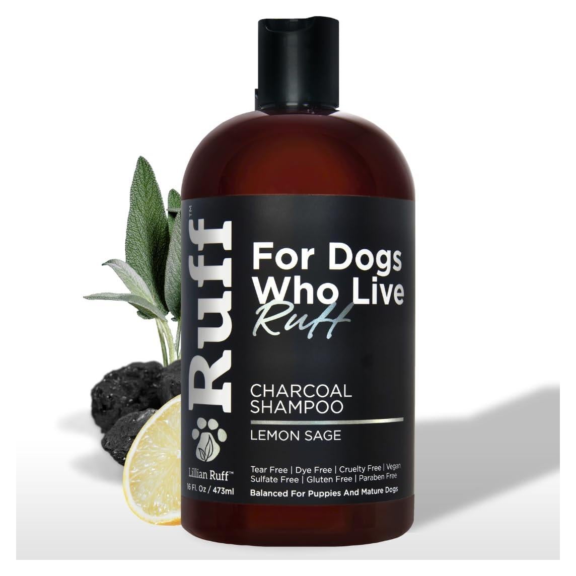 Champú para Mascotas Lillian Ruff 473ml Carbón Activado