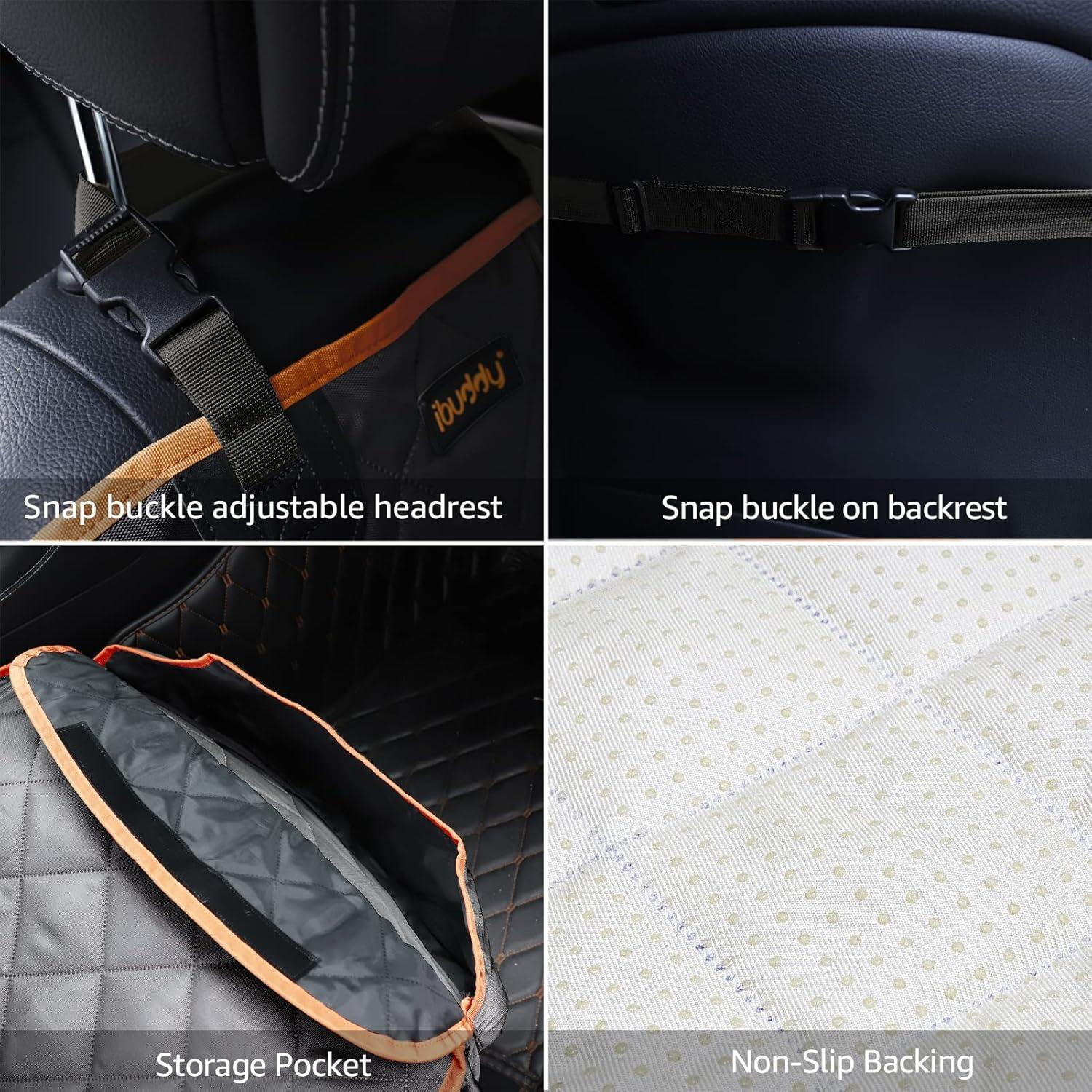 Funda de Asiento Delantero iBuddy Negra Impermeable 2 Pack