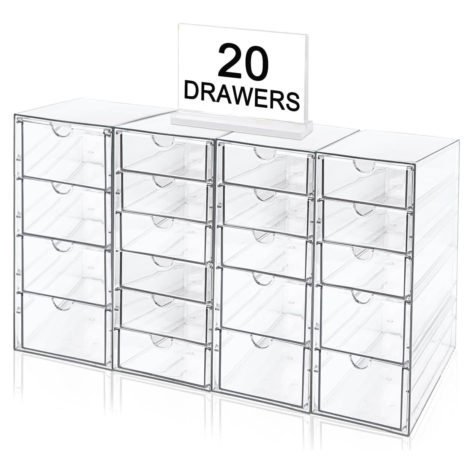 Organizador de Maquillaje Acrílico 20 Cajones Testyu Transparente