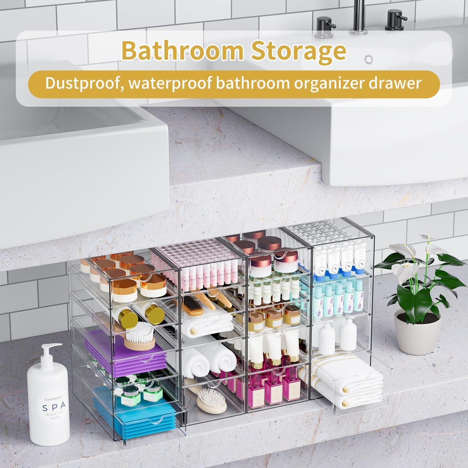 Organizador de Maquillaje Acrílico 20 Cajones Testyu Transparente