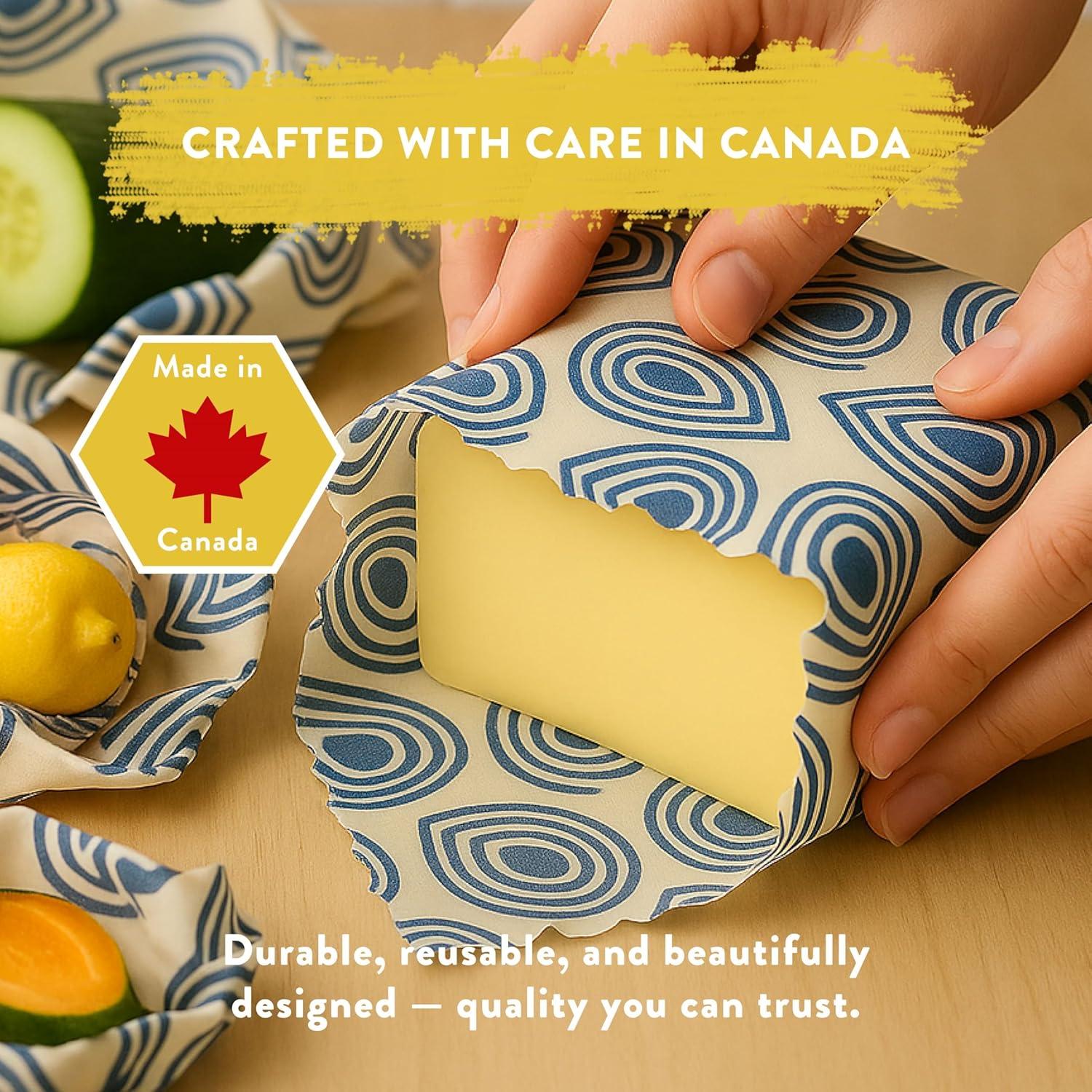 BeeWRAPZ Envolturas de Cera de Abeja Reutilizables - 3 Piezas