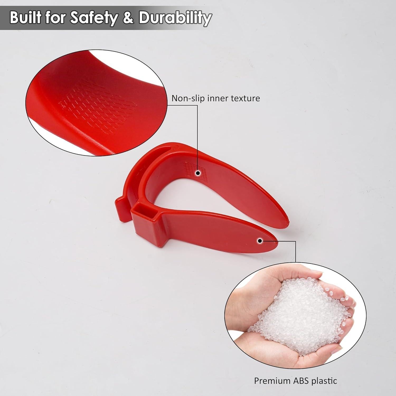 Organizador de Correas para Asientos de Coche - Clip-On Rojo