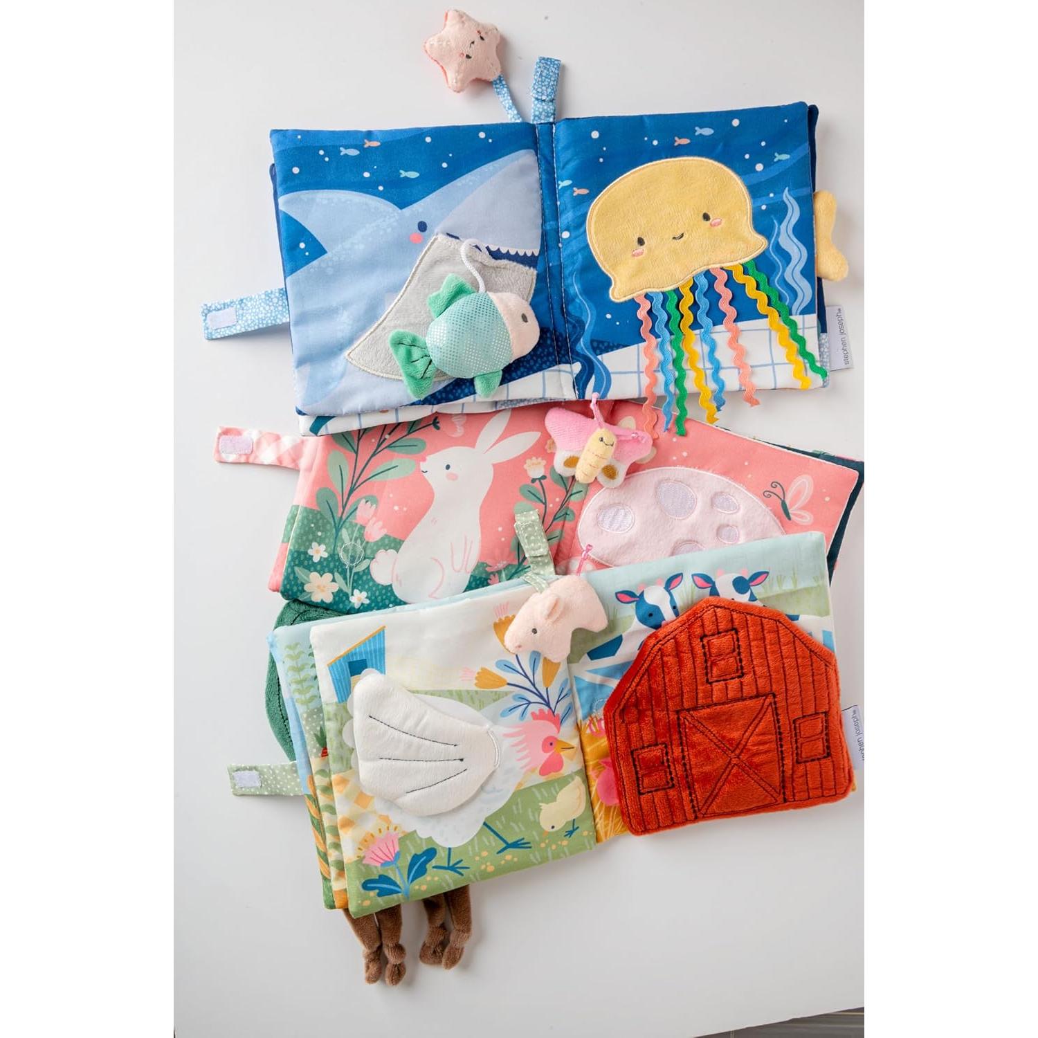 Libro de Tela Suave Stephen Joseph Granja 6 Páginas Sensoriales