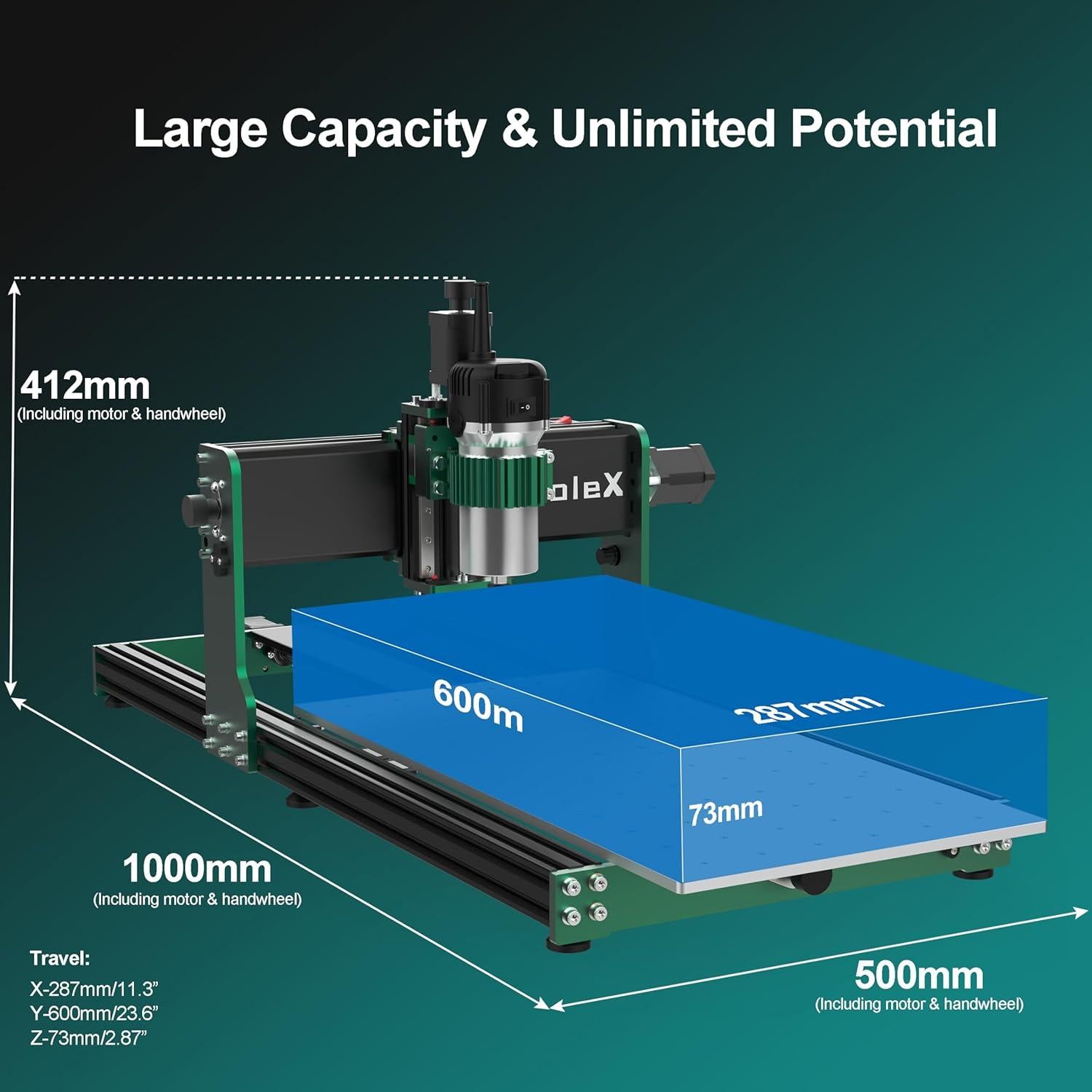 Router CNC 3060-Evo Max AnoleX 800W Ejes XYZ Metal