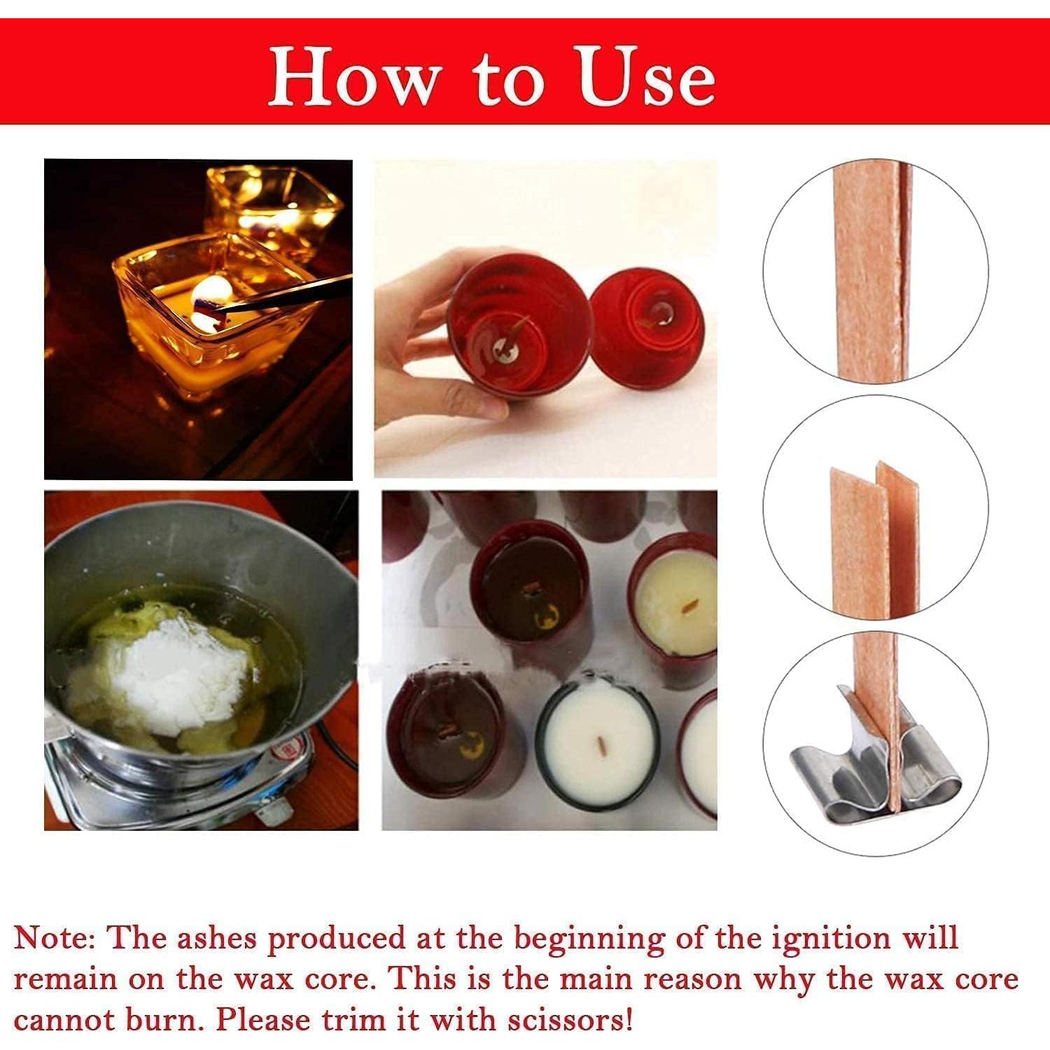 Mechas de Madera para Velas Baby Crab 50 Piezas 1.27x14.99 cm