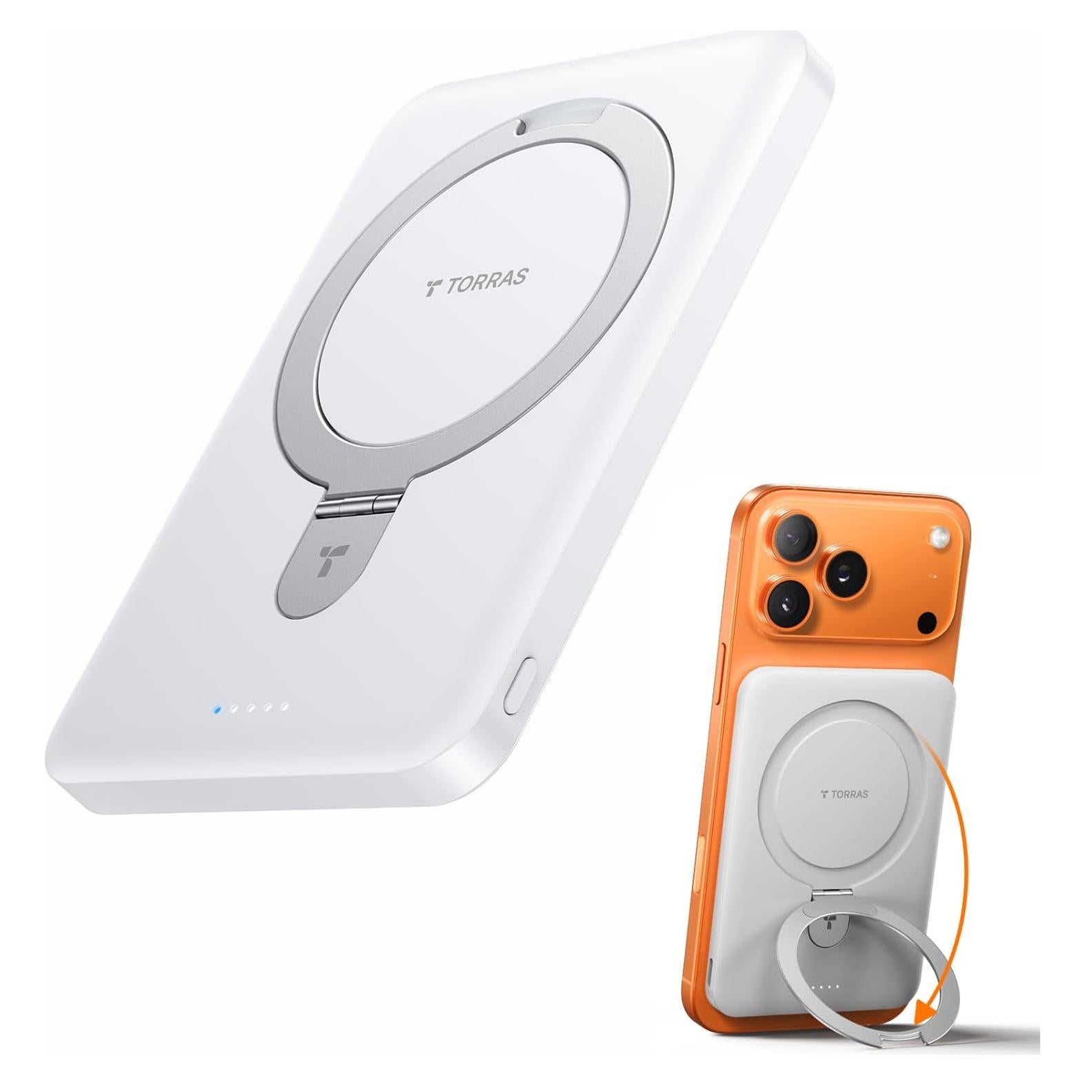 Cargador Portátil Magnético TORRAS EasyGo 5000mAh Blanco