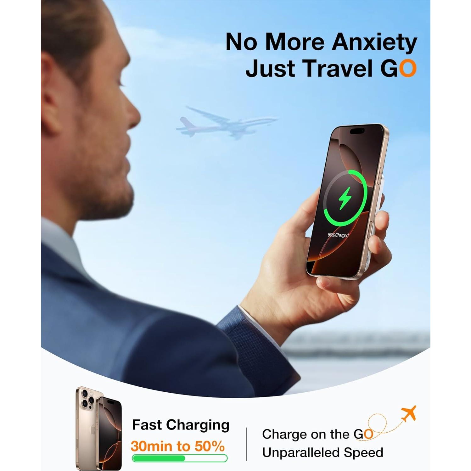 Cargador Portátil Magnético TORRAS EasyGo 5000mAh Blanco