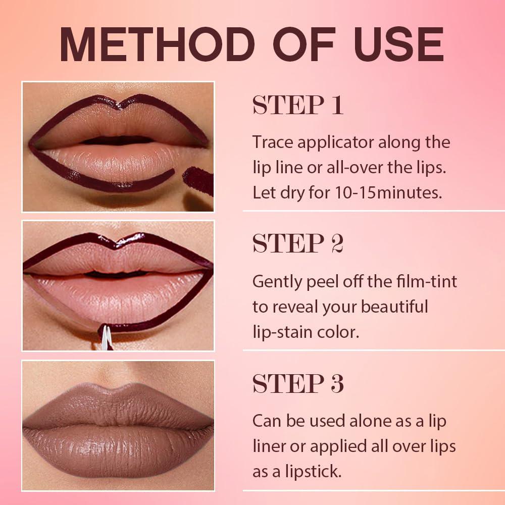 Tinte de Labios Líquido Mate Peel Off FeiCuiYun Rosa Delicado