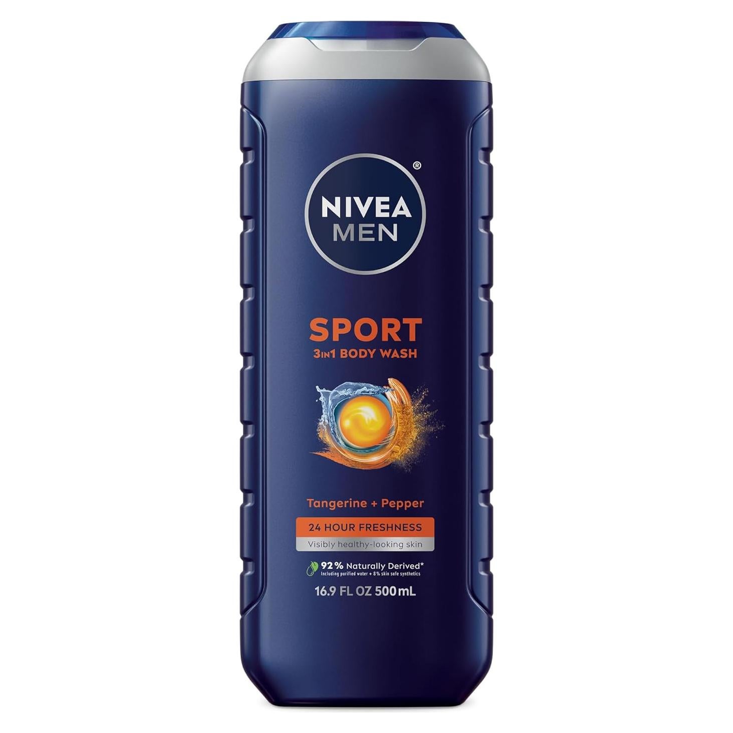 Gel de Ducha NIVEA Men Sport 3 en 1 500 ml Aroma Mandarina