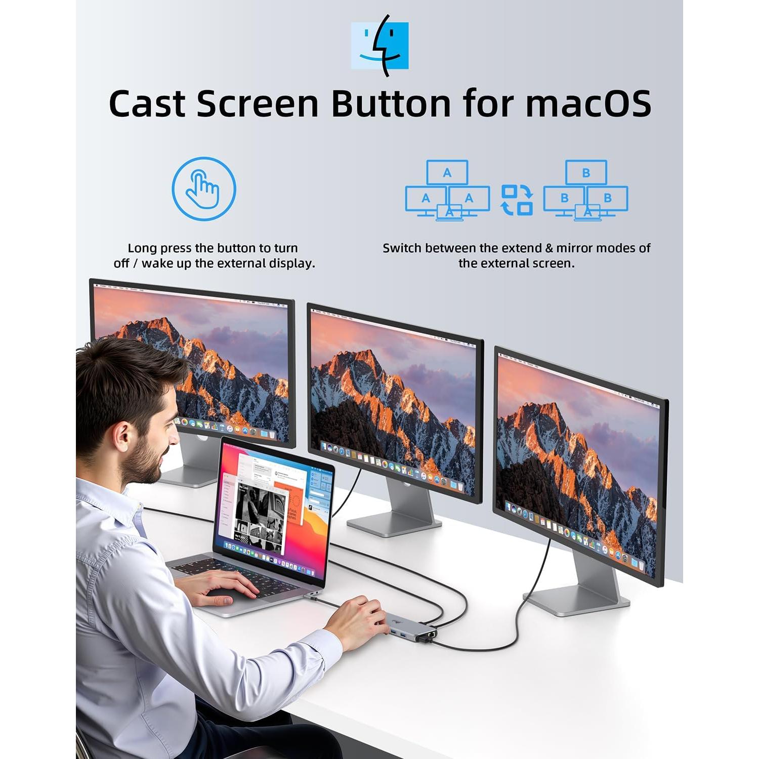 Estación de Acoplamiento 13 en 1 LIONWEI para Laptop 4K