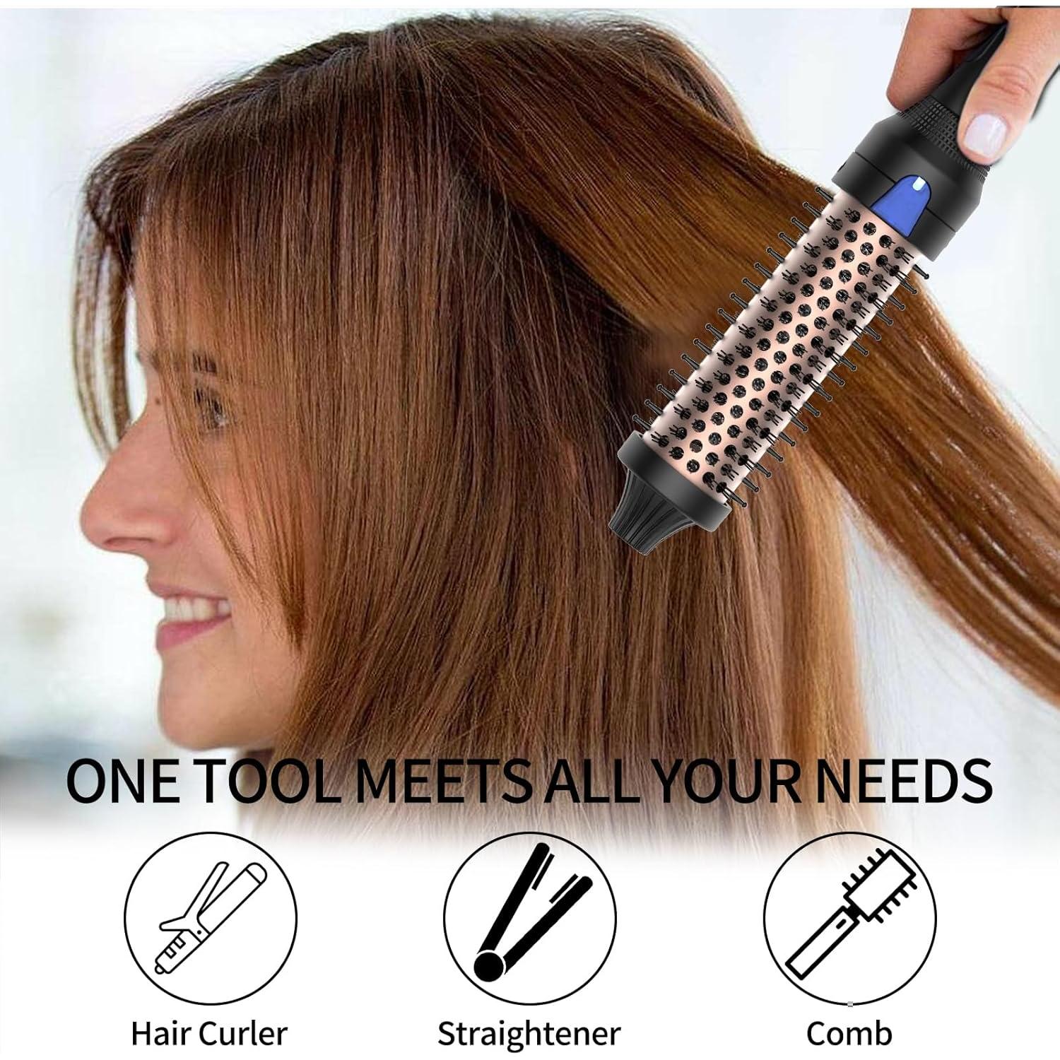 Cepillo Calentador K&K Cerámica Iónica 1.25" Negro