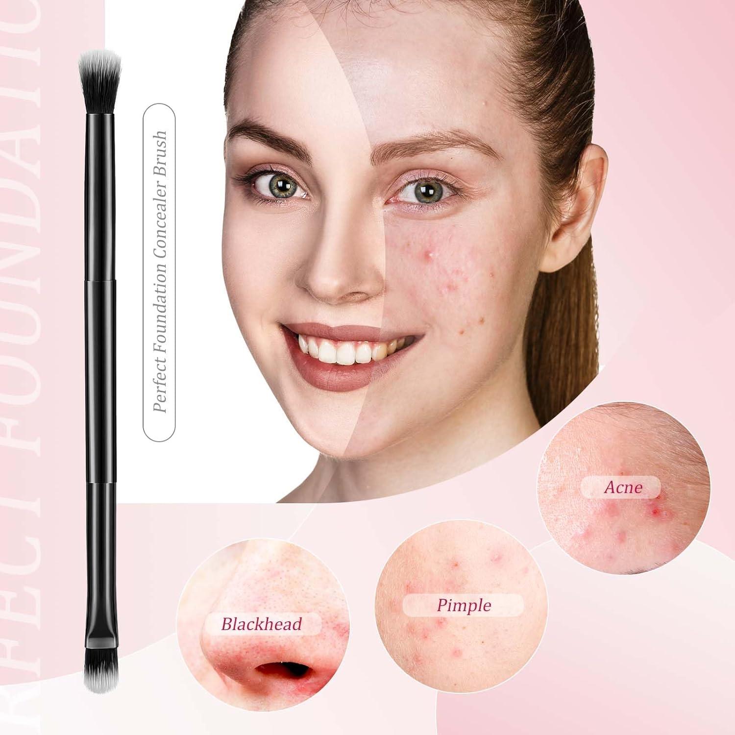 24 Brochas Difusoras de Sombra de Ojos Doble Punta Perthlin