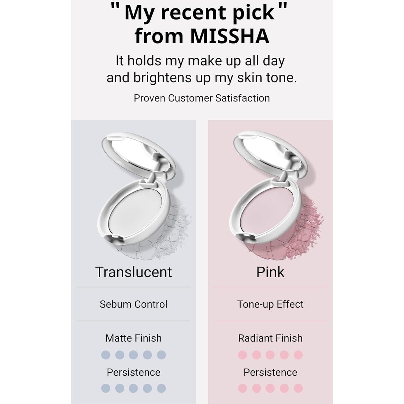 Polvo Compacto Presionado MISSHA Rosa Airy Pot 5g - Acabado Radiante