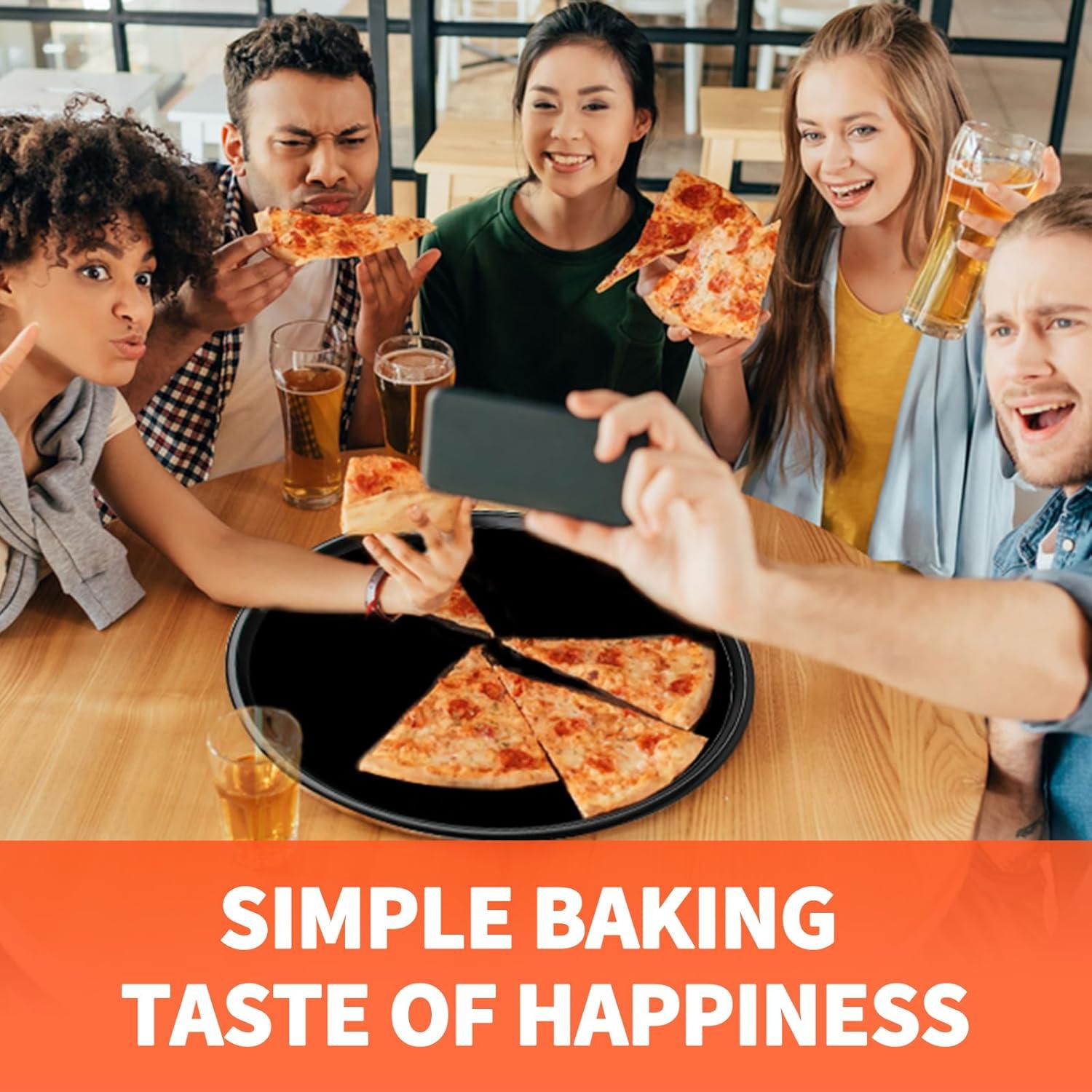 Sartén Redonda Antiadherente 33 cm Pulems para Pizza