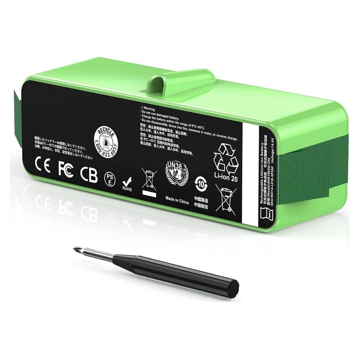 Batería de Reemplazo 1800mAh SPARKOLE para iRobot Roomba