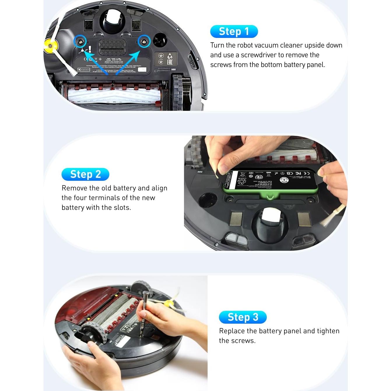 Batería de Reemplazo 1800mAh SPARKOLE para iRobot Roomba