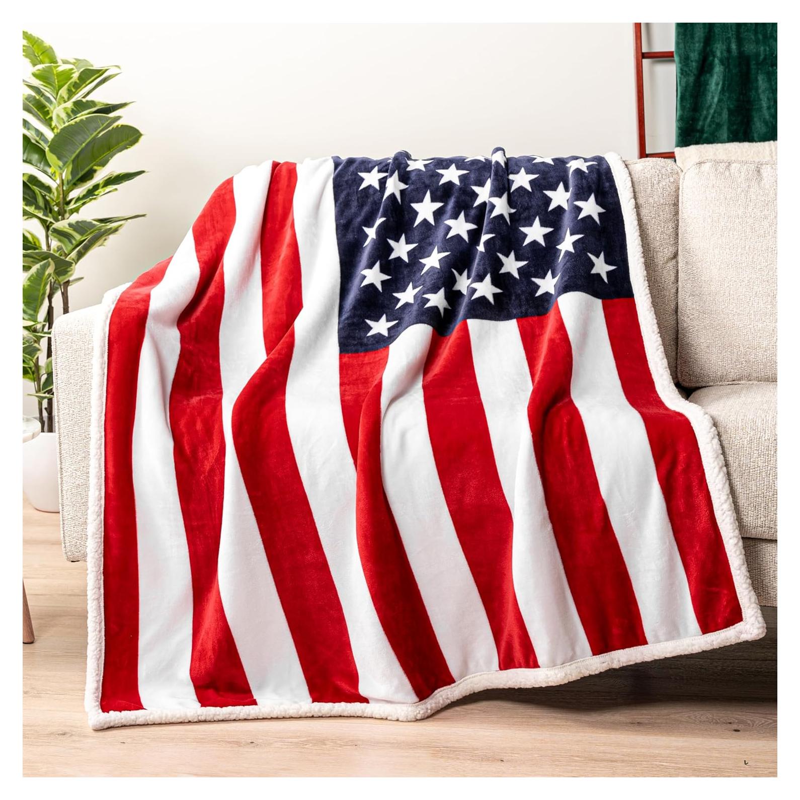 Manta Pavilia Americana 127x152 cm Microfibra Sherpa