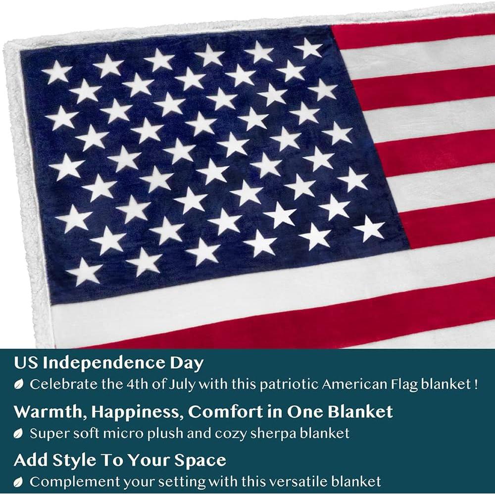 Manta Pavilia Americana 127x152 cm Microfibra Sherpa