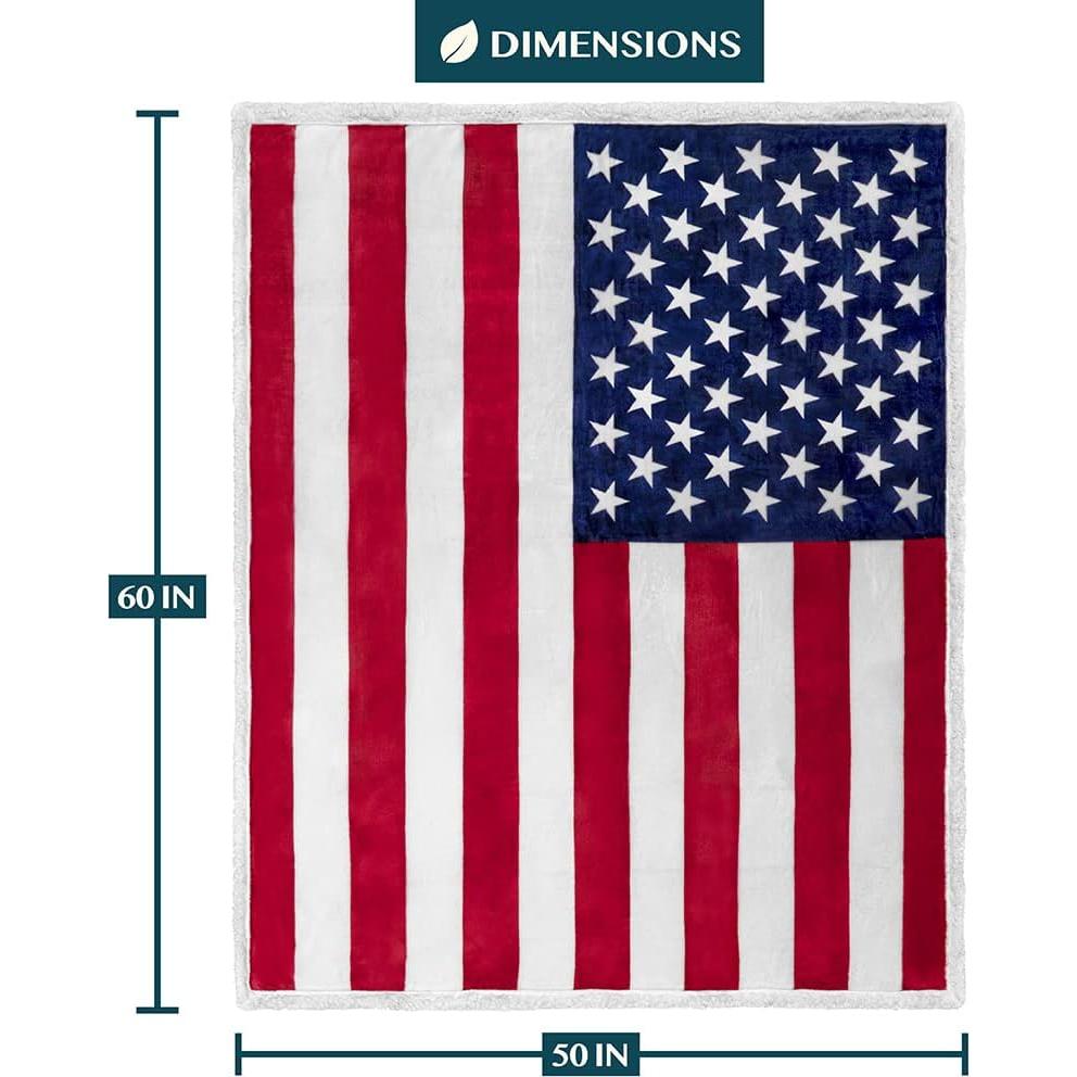 Manta Pavilia Americana 127x152 cm Microfibra Sherpa