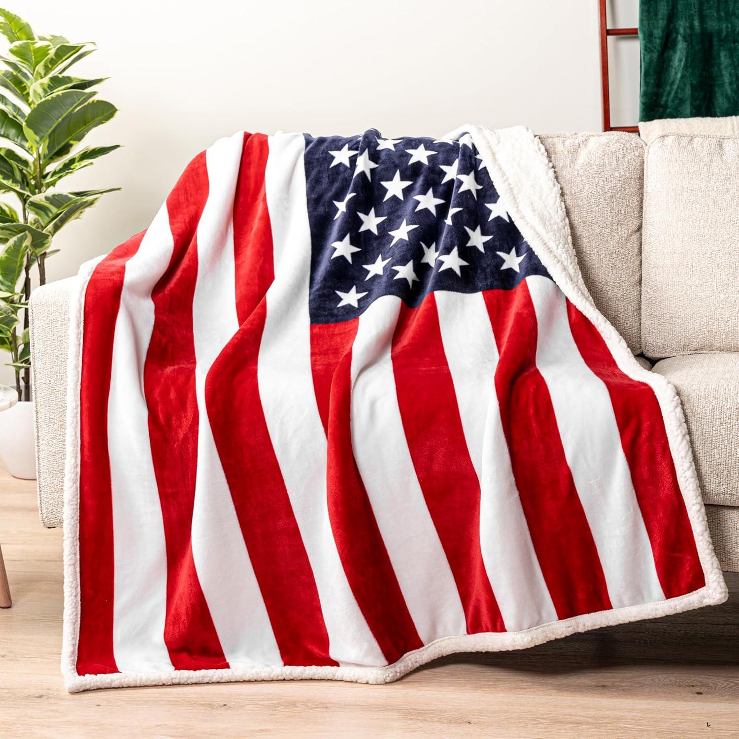 Manta Pavilia Americana 127x152 cm Microfibra Sherpa