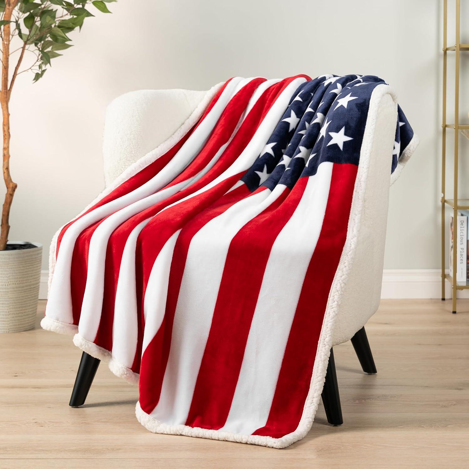 Manta Pavilia Americana 127x152 cm Microfibra Sherpa