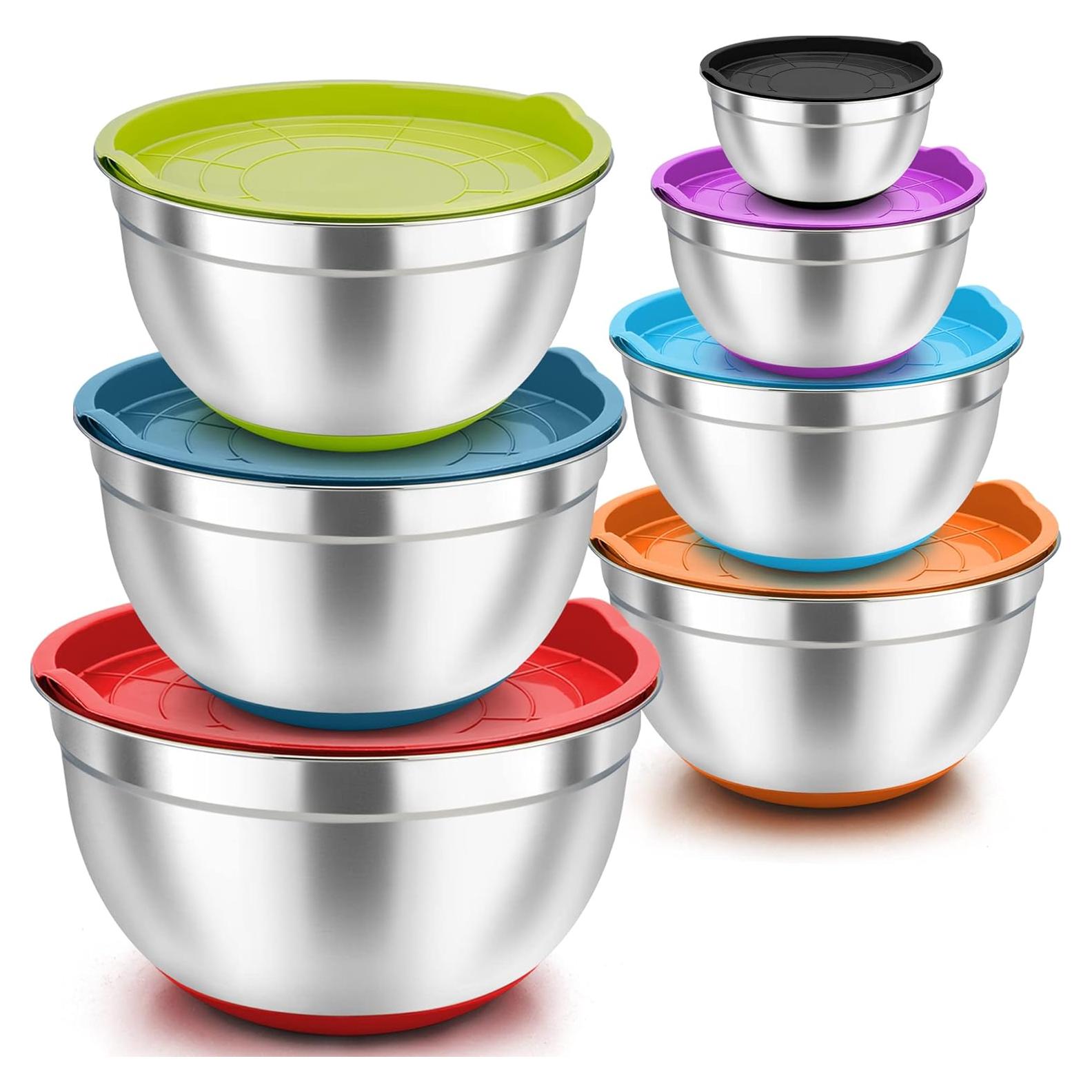 Juego de Cuencos Mezcladores TeamFar 7 Piezas Acero Inoxidable