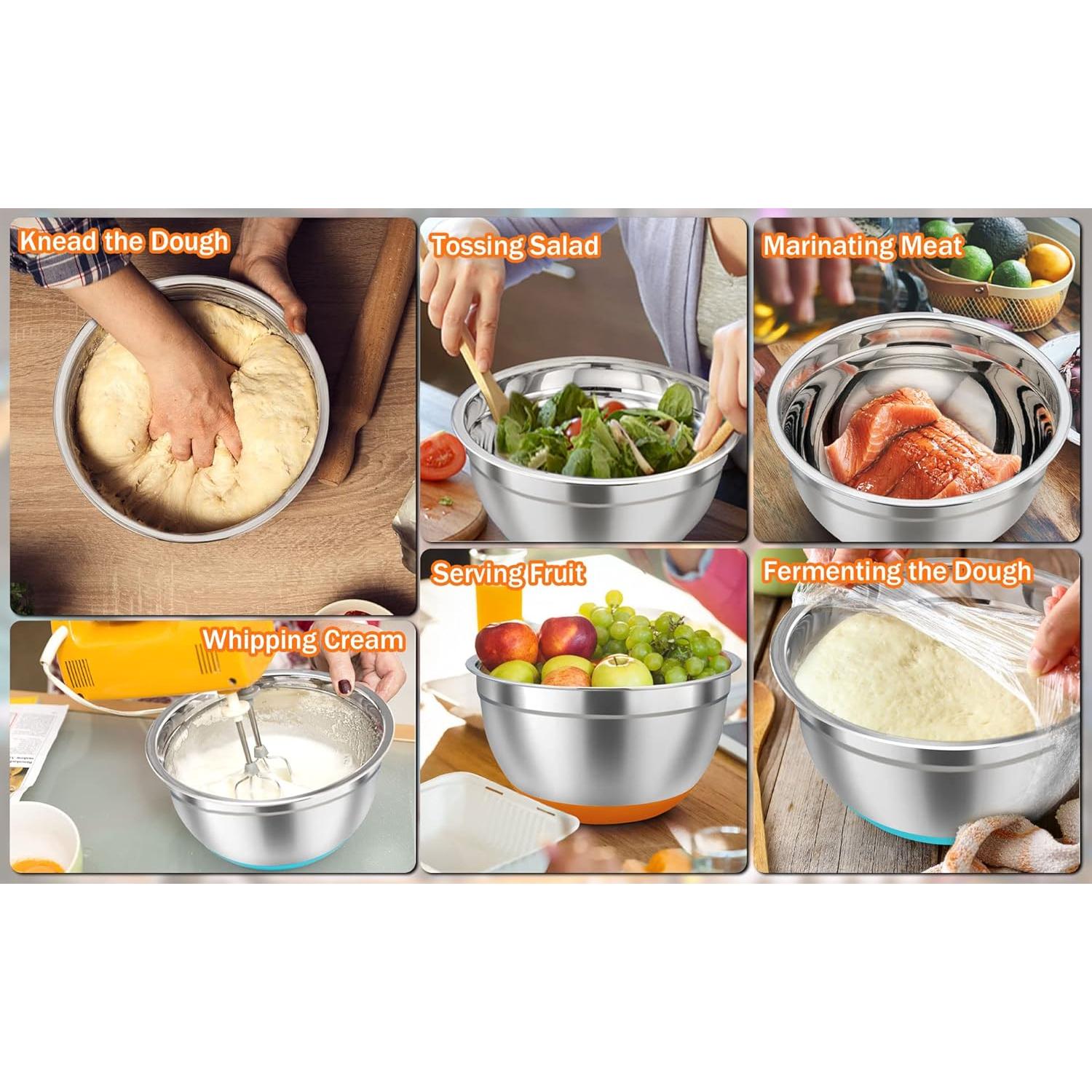 Juego de Cuencos Mezcladores TeamFar 7 Piezas Acero Inoxidable