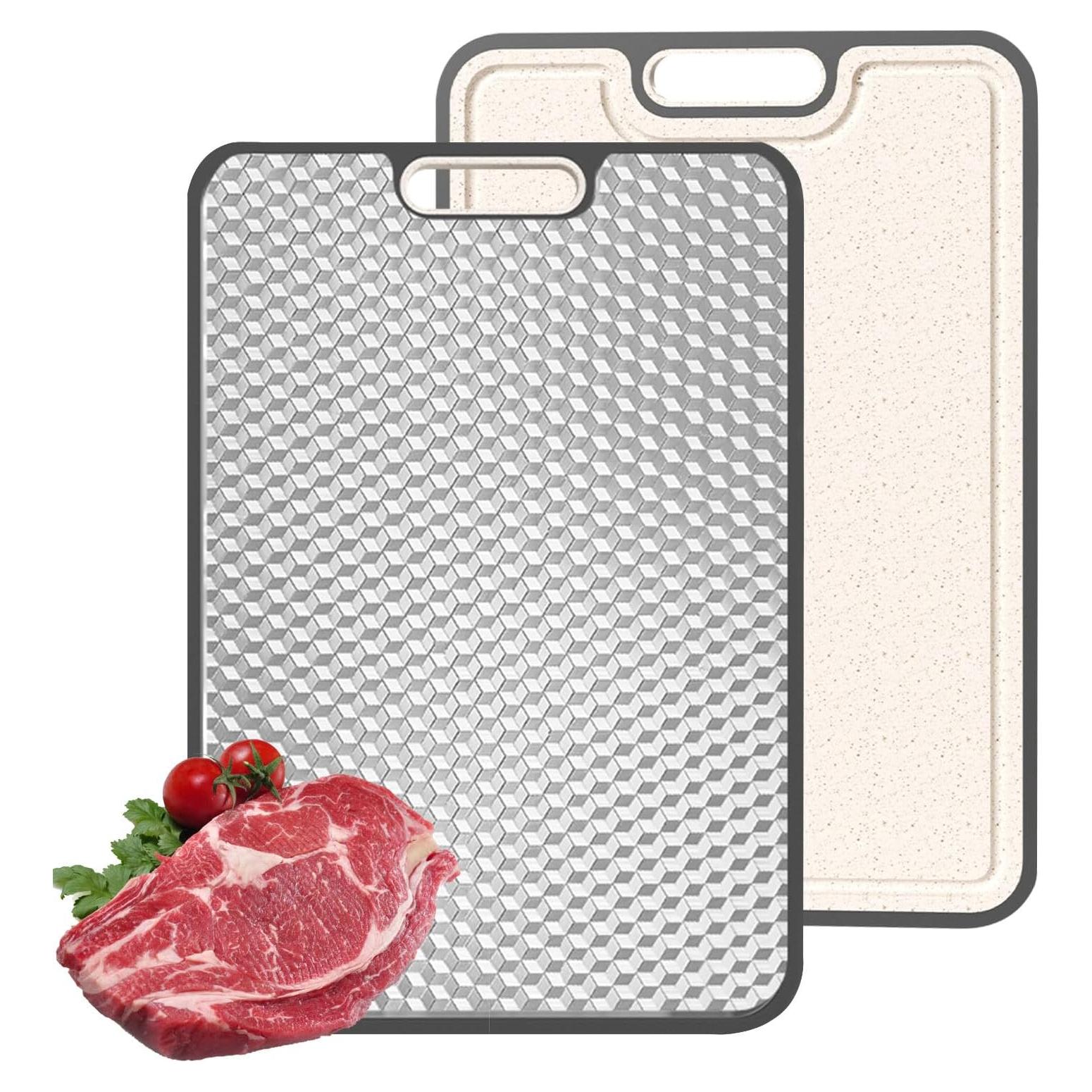 Tabla de Cortar Doble Lado Titanio Puro 38.6x26.4cm jiwasio