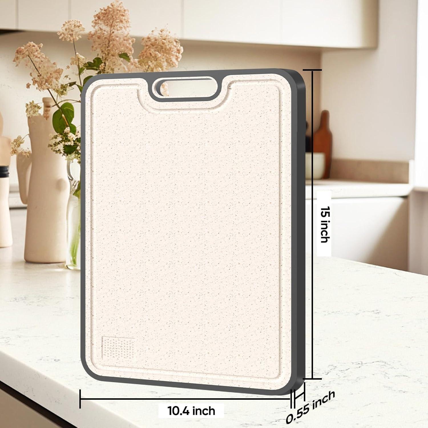 Tabla de Cortar Doble Lado Titanio Puro 38.6x26.4cm jiwasio