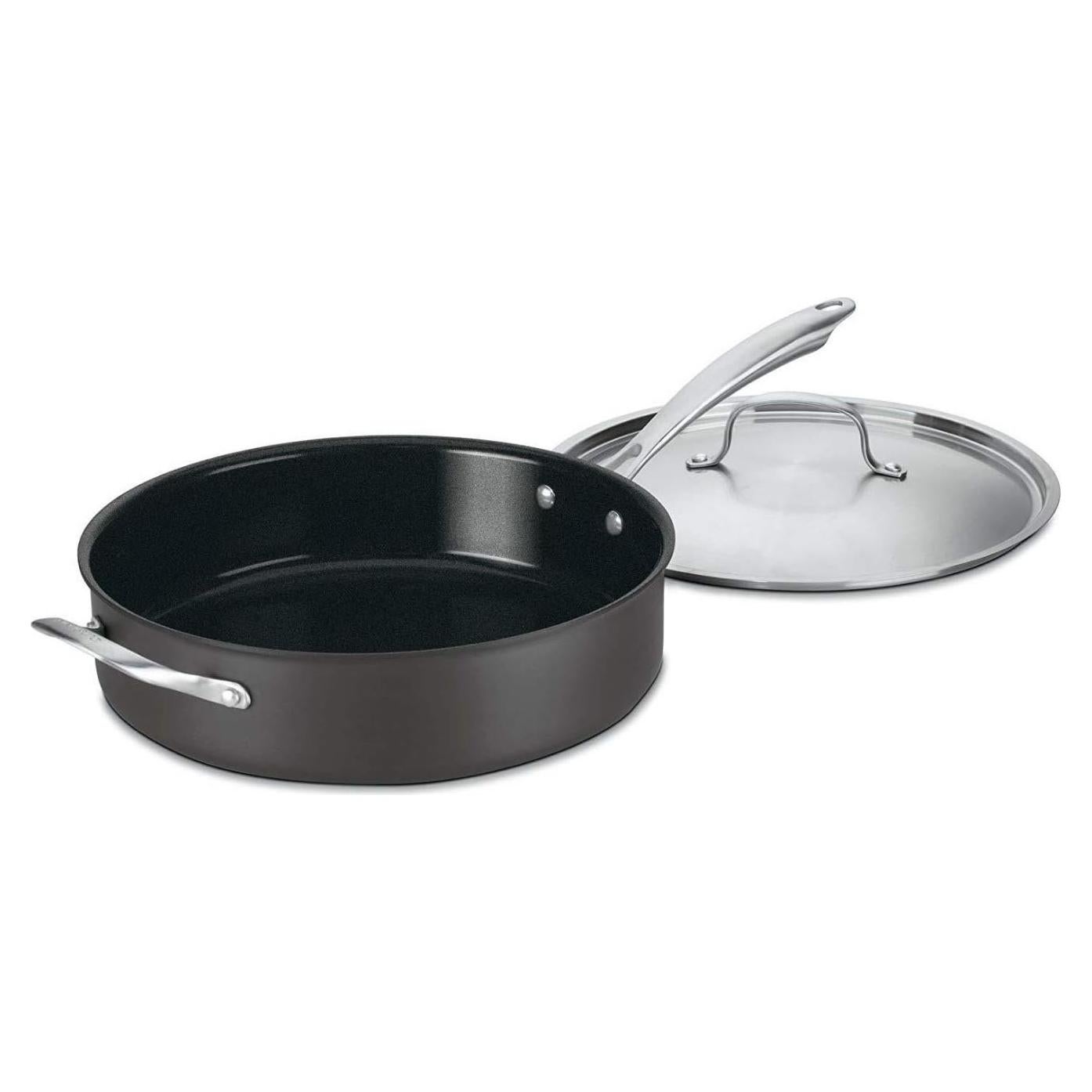 Sartén Cuisinart GG33-30H 5.5L con Tapa y Mango Auxiliar