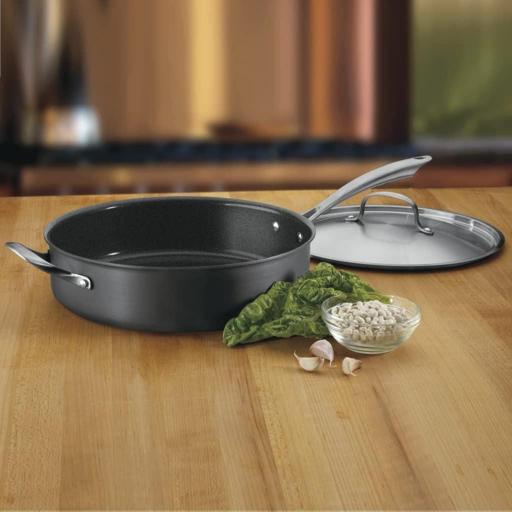 Sartén Cuisinart GG33-30H 5.5L con Tapa y Mango Auxiliar