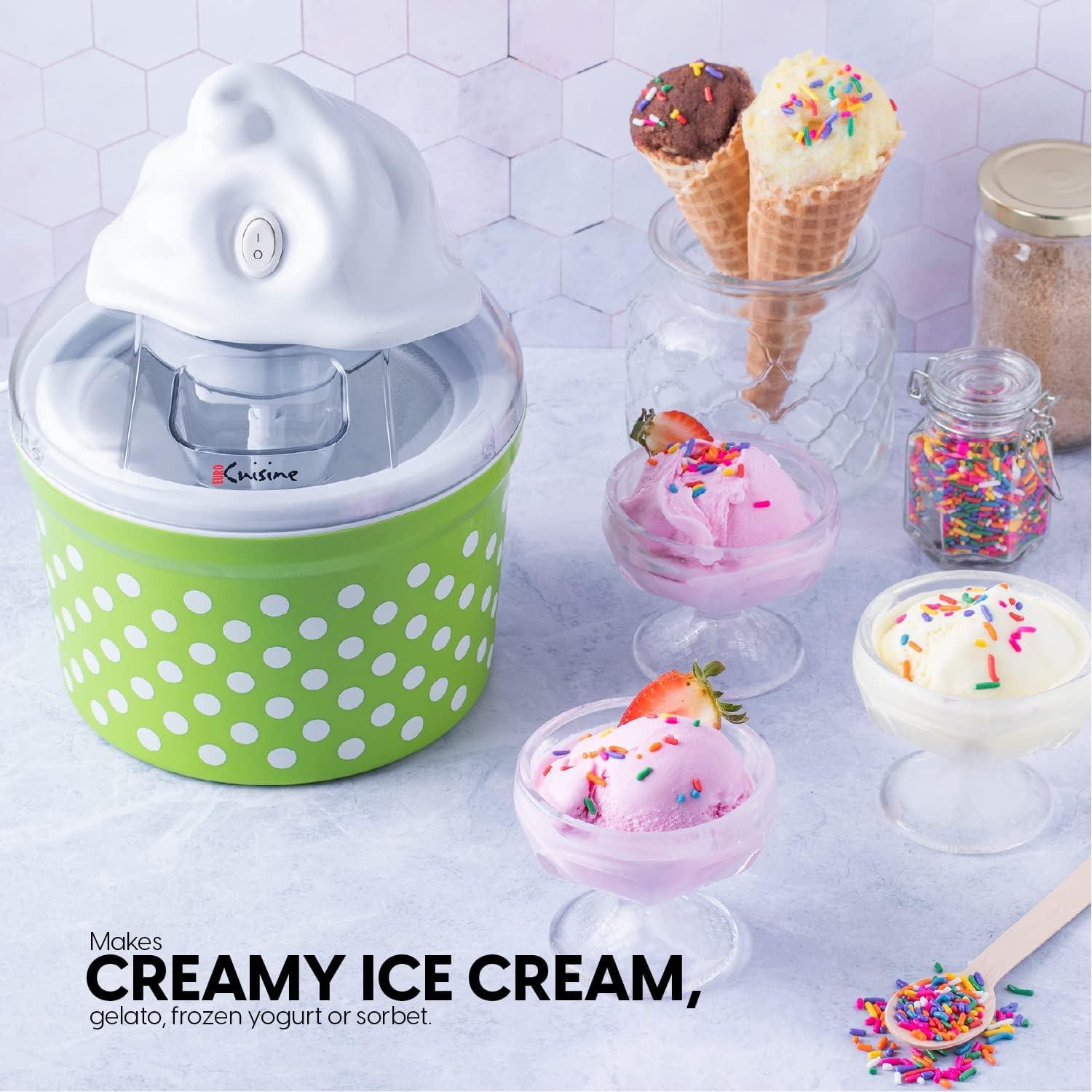 Máquina de Helados Euro Cuisine ICM26GRA 1.2L Verde