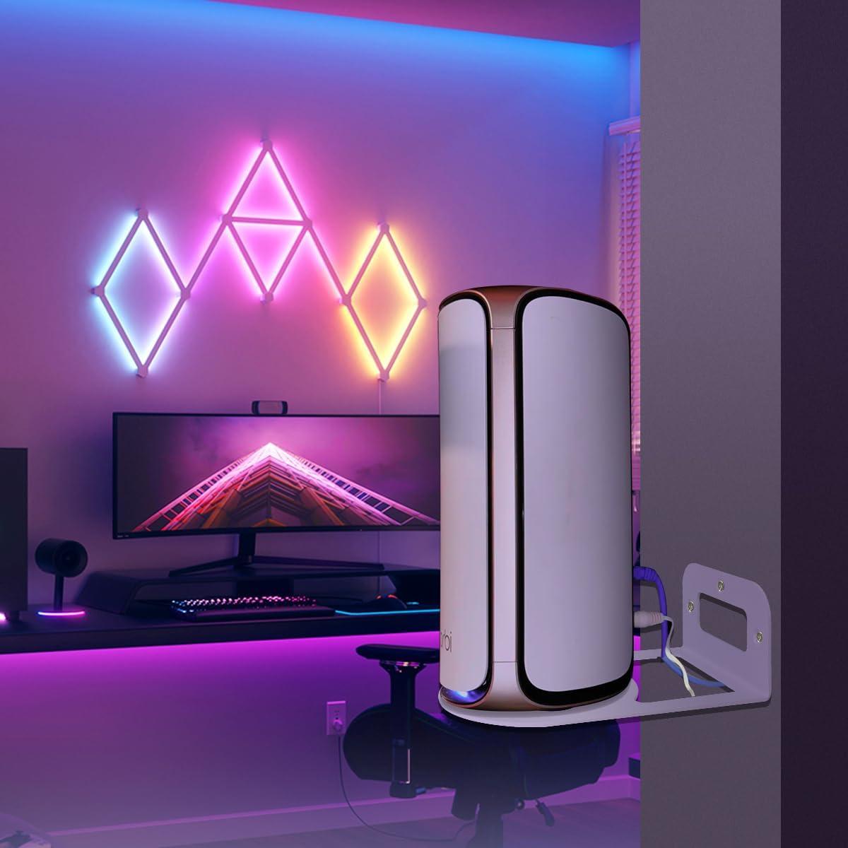 Soporte de Montaje en Pared Orbi WiFi 7 Lolitech con Organizador