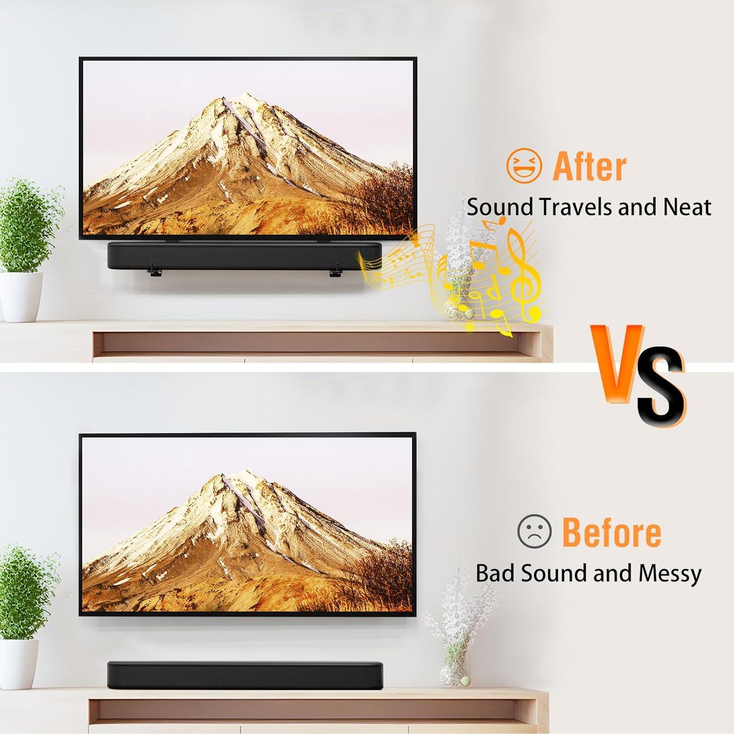 Soporte de Barra de Sonido ELIVED 80 cm Ajustable para TV