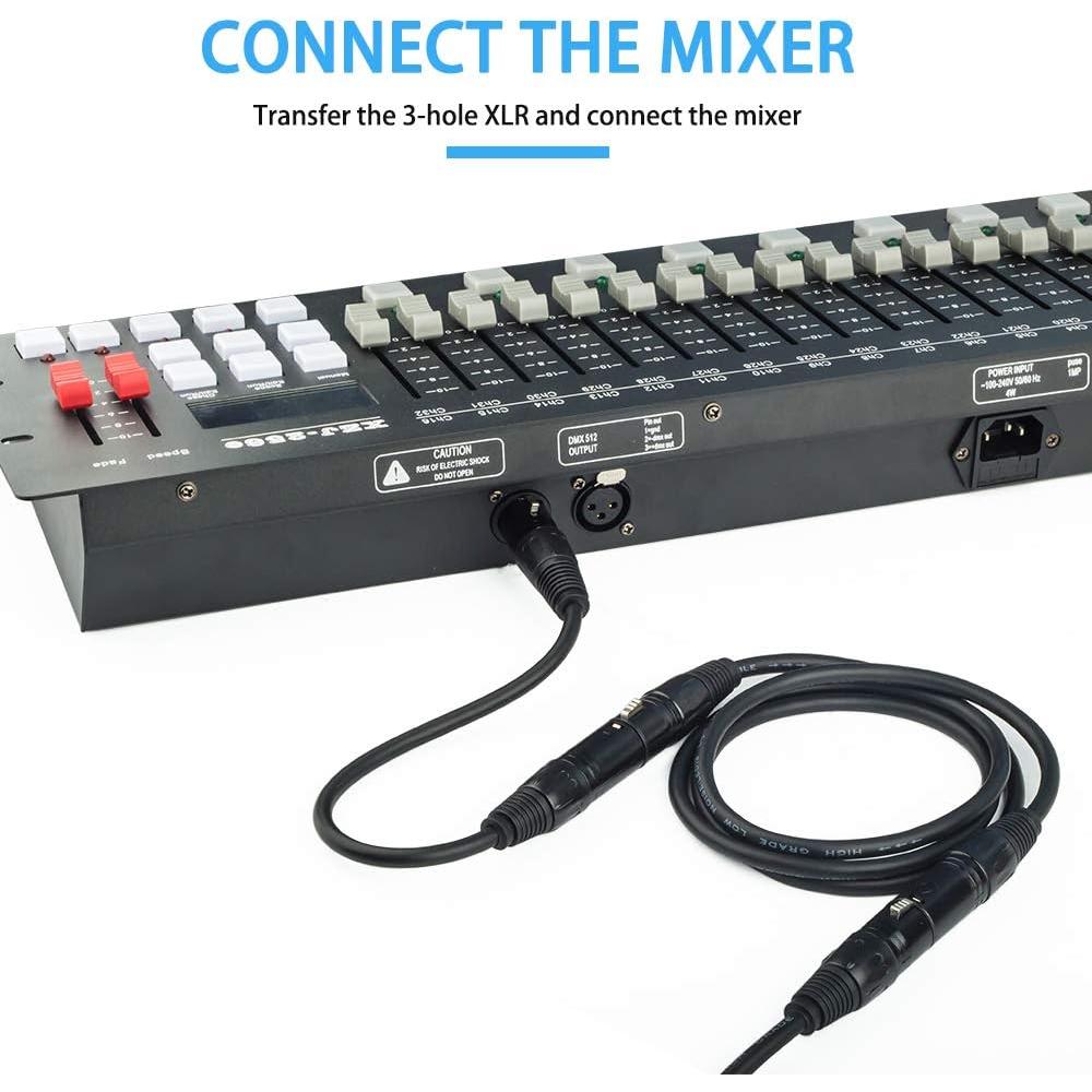 Cable DMX 5 Pin Macho a Hembra SiYear 1.5m para Iluminación