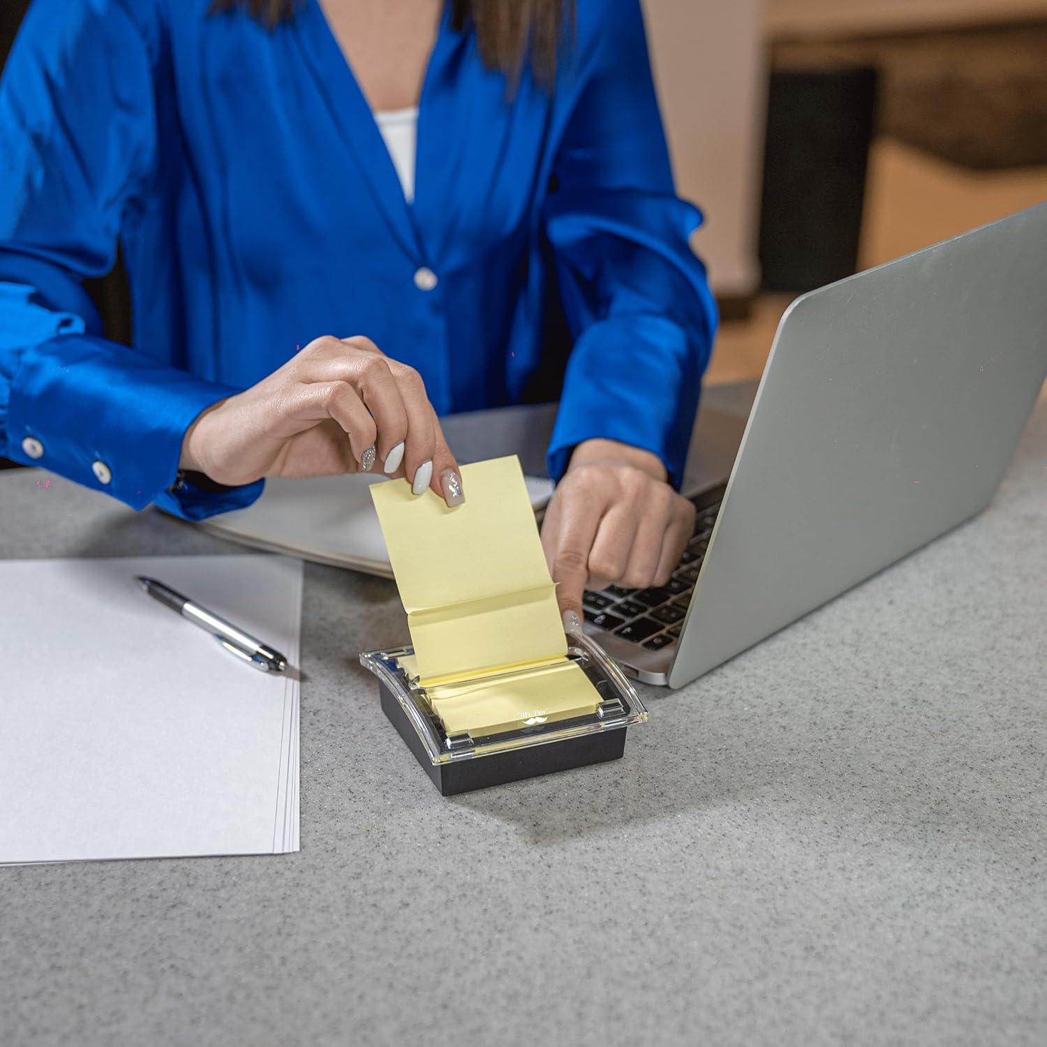 Dispensador de Notas Adhesivas Pop-Up Mr. Pen, Acrílico Negro, 7.62 cm