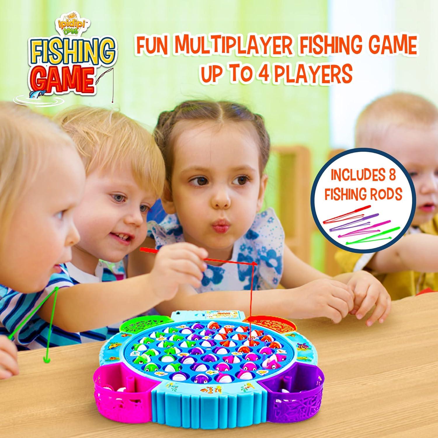 Juego de Pesca Magnético Ipidipi Toys - 45 Peces, 8 Cañas