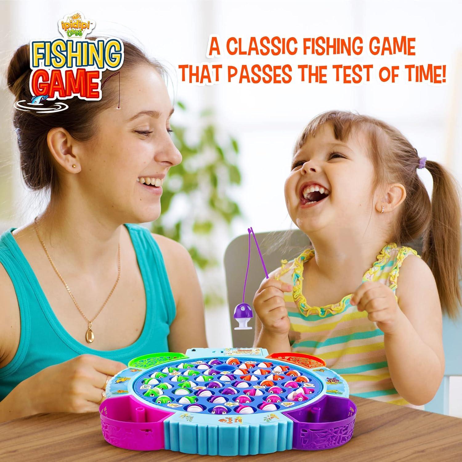 Juego de Pesca Magnético Ipidipi Toys - 45 Peces, 8 Cañas