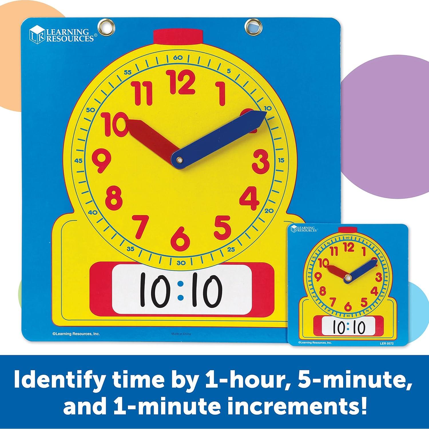 Juego de Relojes para Escribir y Borrar Learning Resources - 25 Piezas