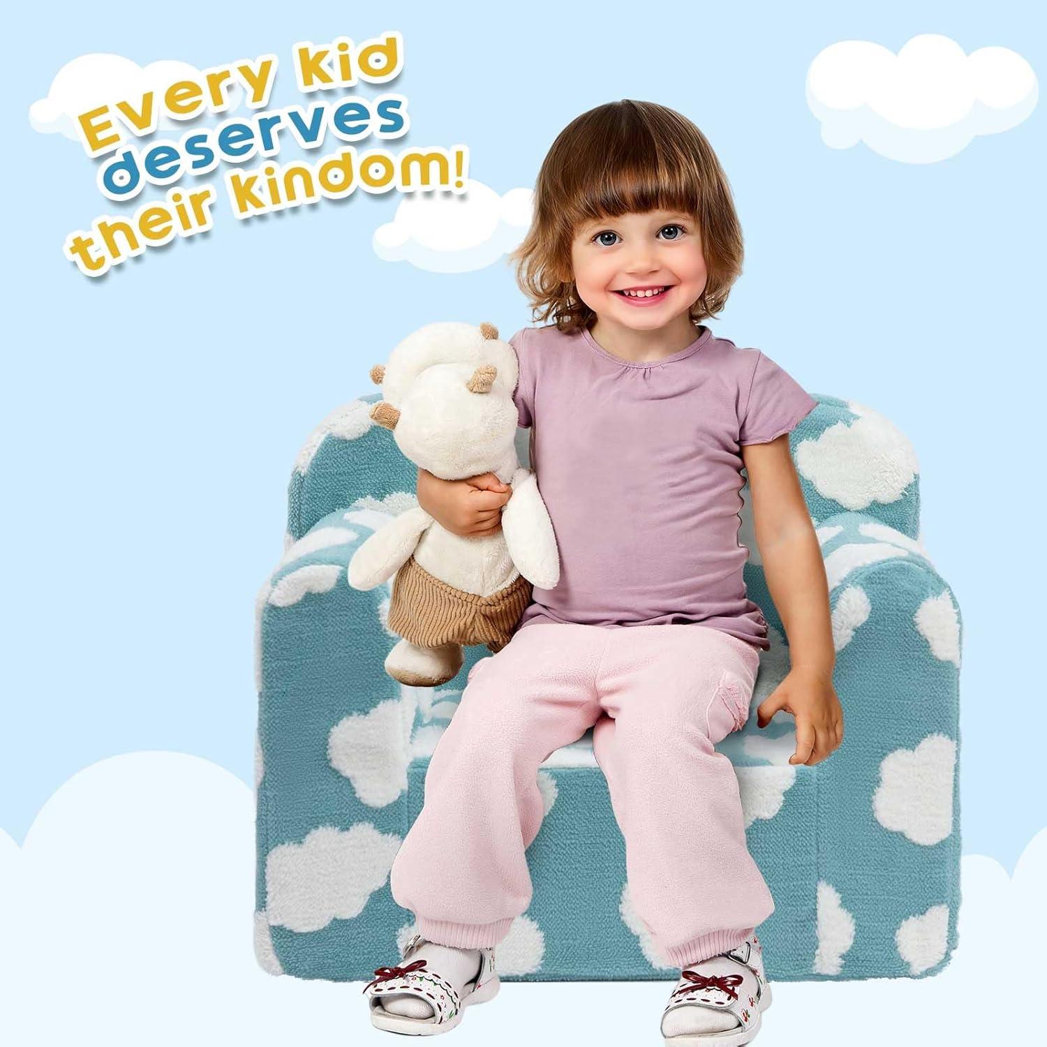 Silla de Espuma Ultra Suave ALIMORDEN para Niños Azul