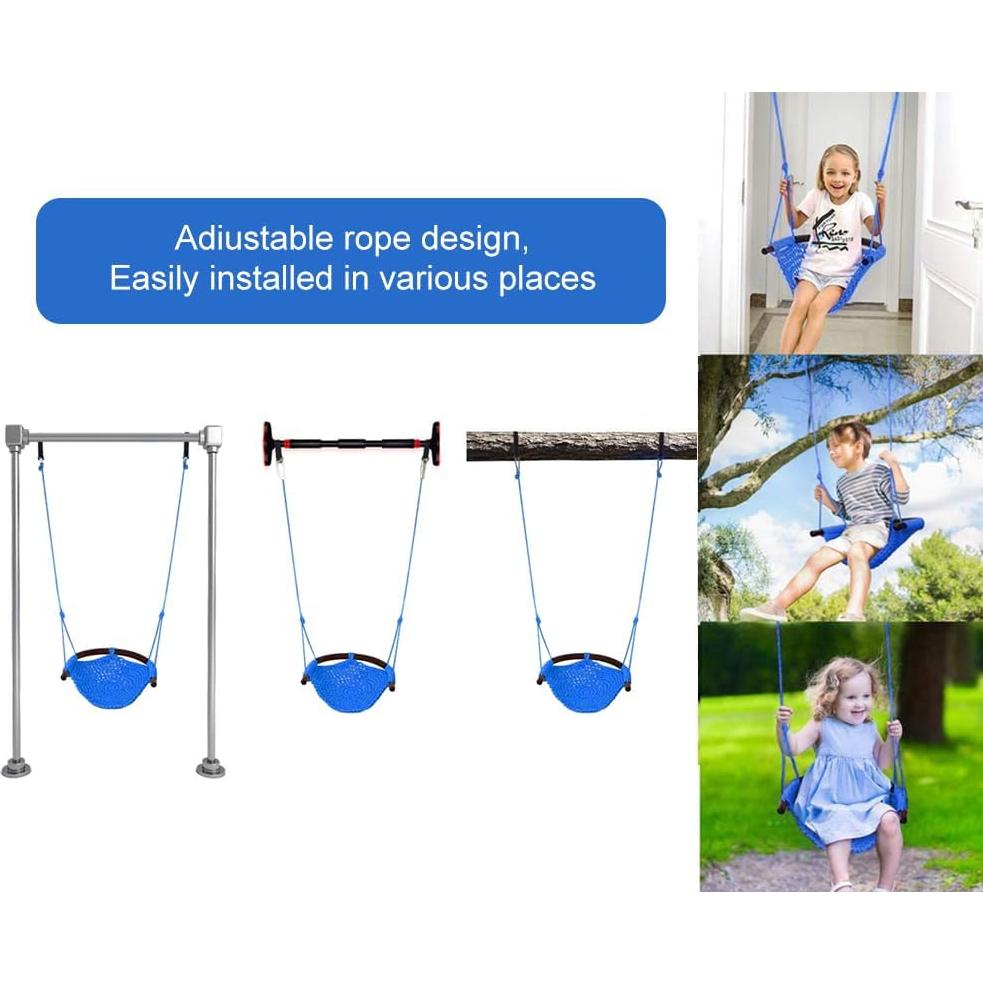 Columpio de Tejido a Mano ROPECUBE para Niños - Azul