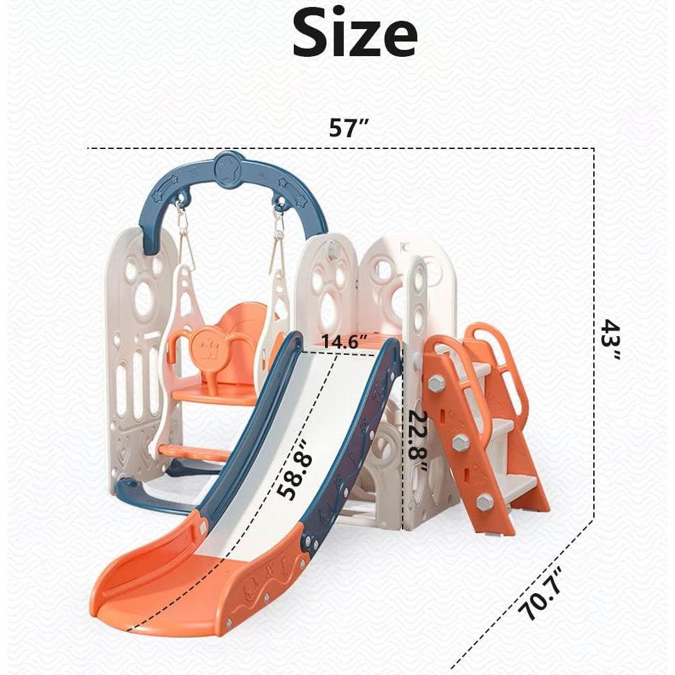 Tobogán Plegable para Niños Monle 179.4x144.8cm Rojo