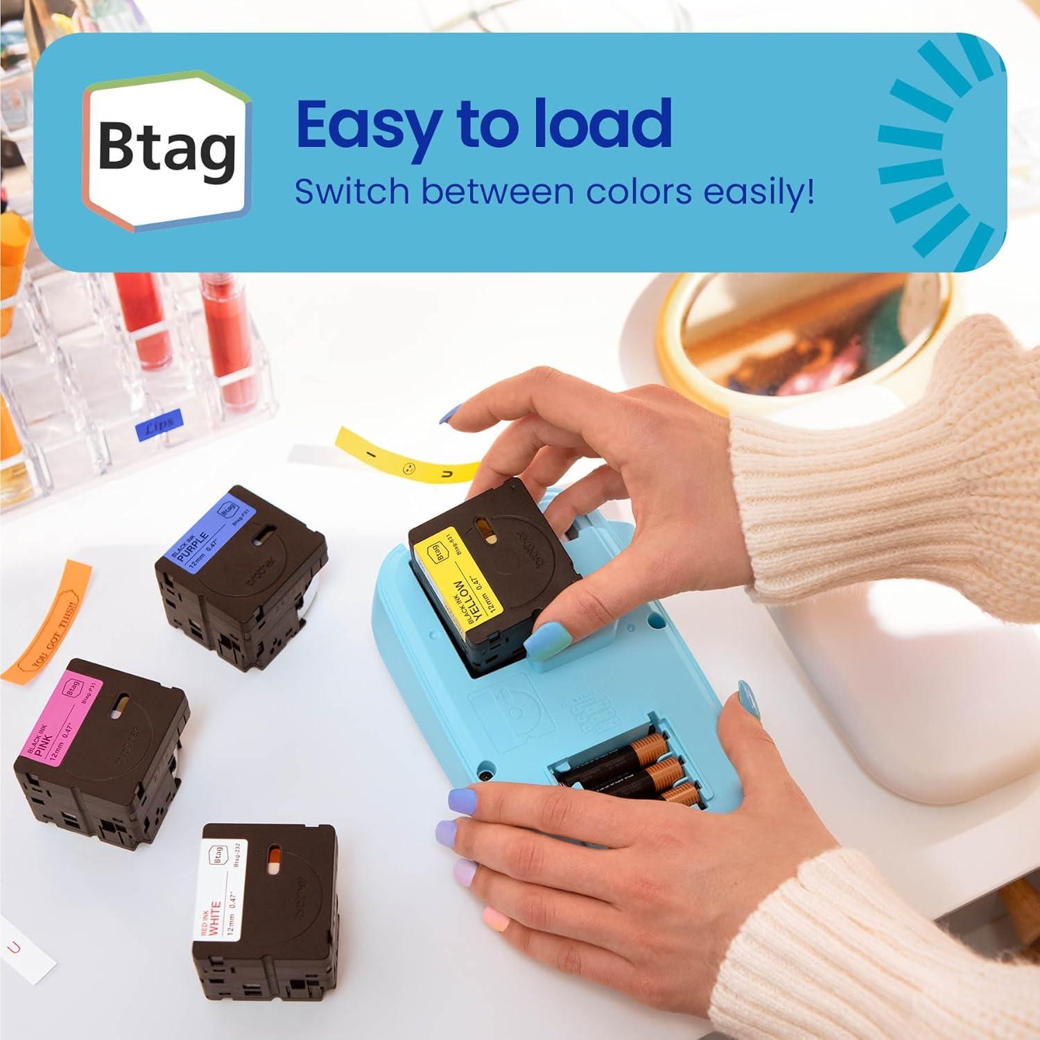 Cinta de Etiqueta Brother Btag131 12mm x 4m Transparente